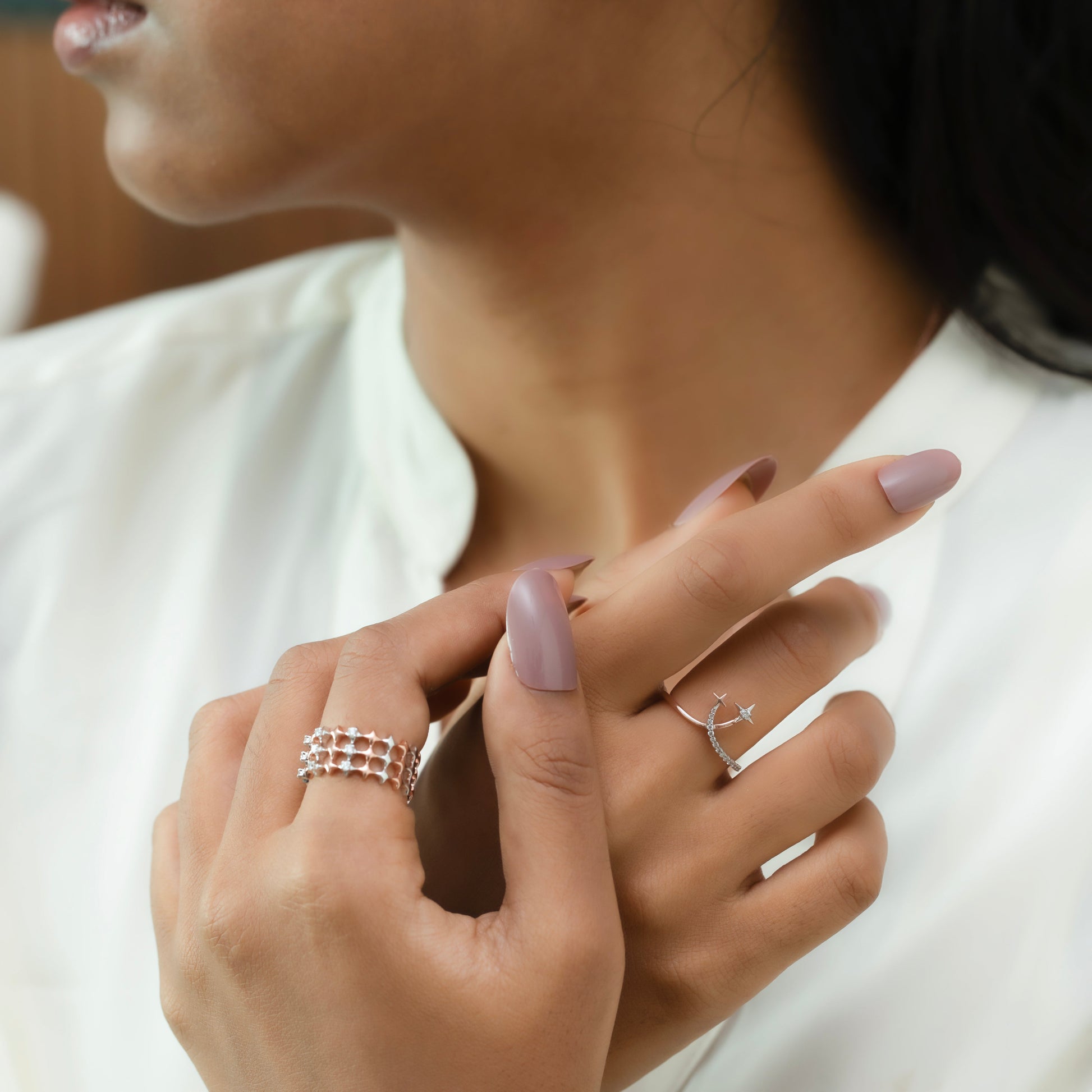Cosmic Band - Lab Diamond Cocktail Ring