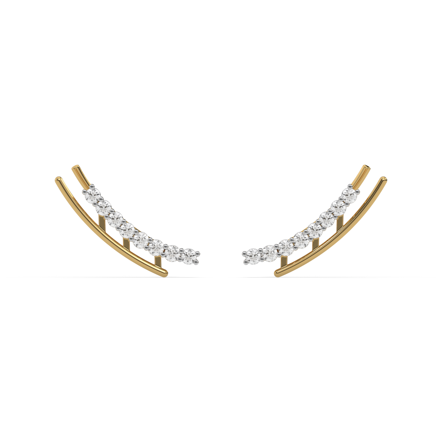"Dare to Sparkle" Ear Cuff - Lab Diamond Earrings