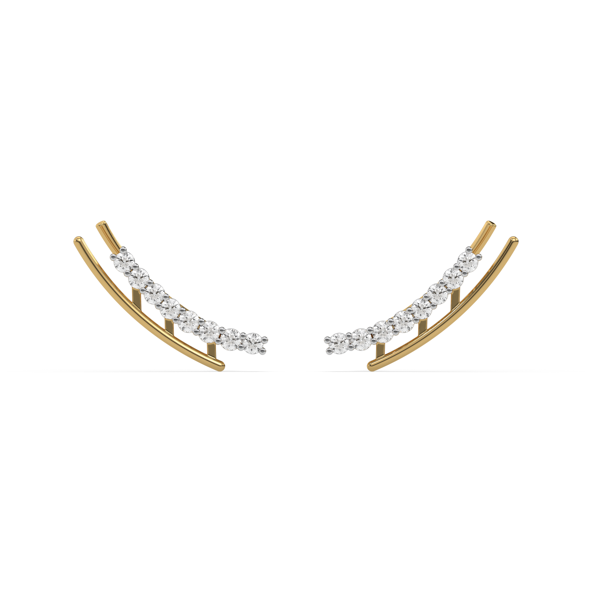 "Dare to Sparkle" Ear Cuff - Lab Diamond Earrings