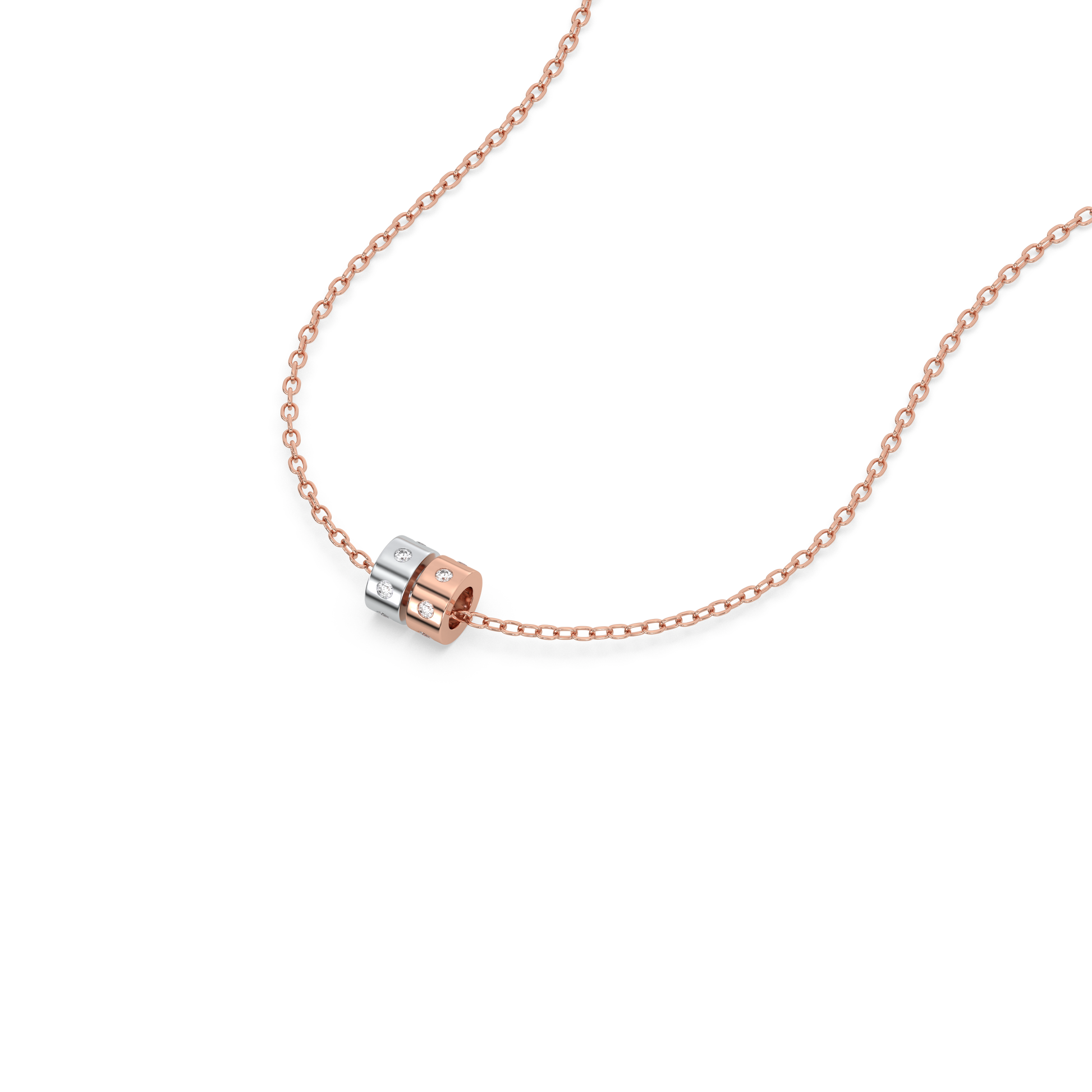 Duo Harmony - Lab Diamond Pendant Necklace