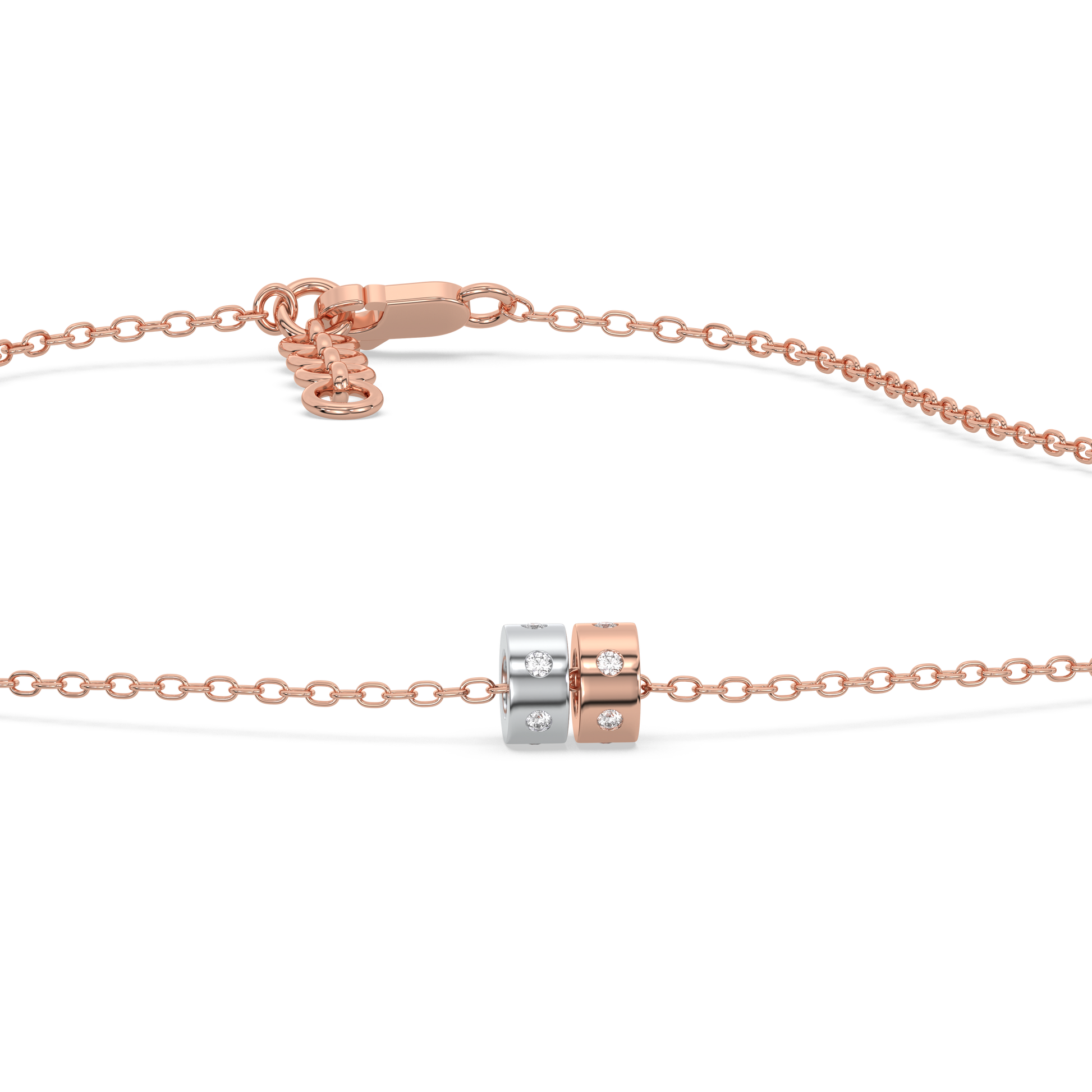 Duo Harmony - Lab Diamond Pendant Necklace