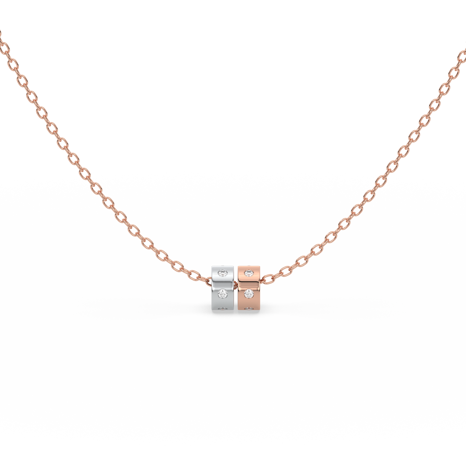 Duo Harmony - Lab Diamond Pendant Necklace