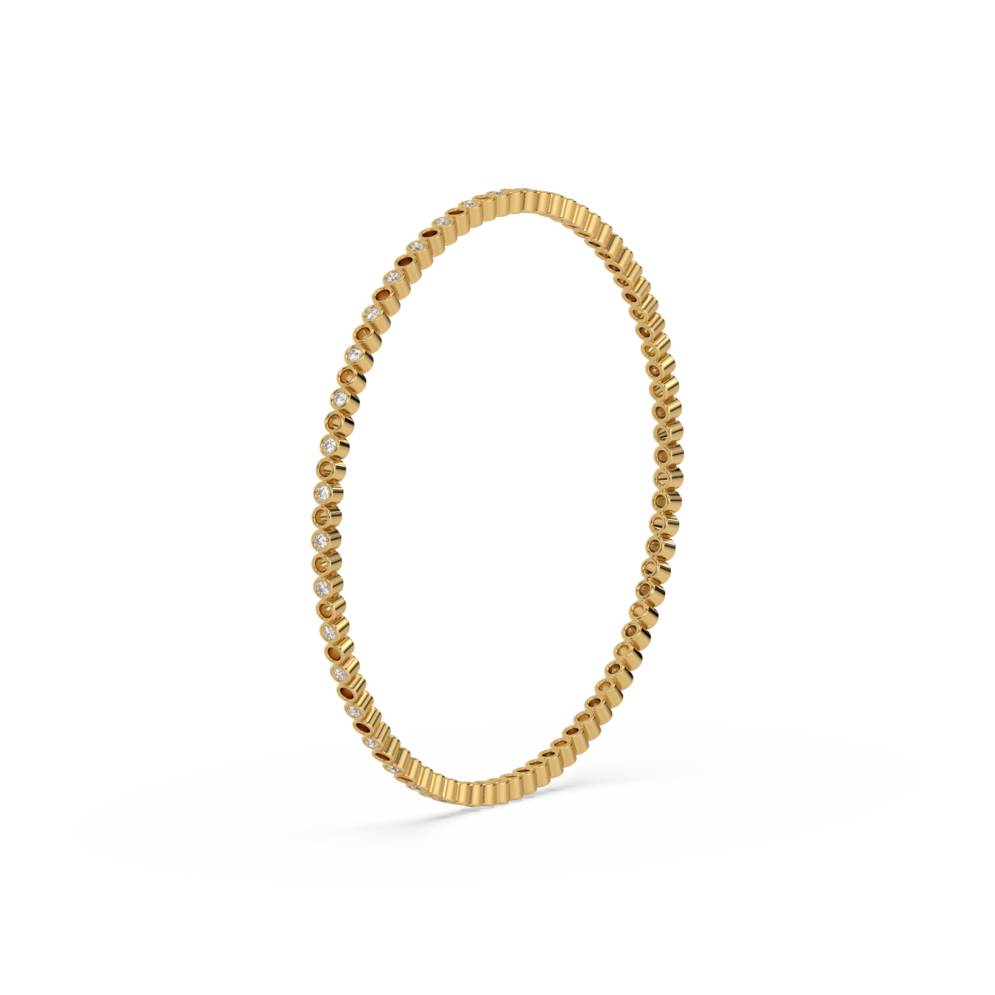 Beaded - Lab Diamond Bangle