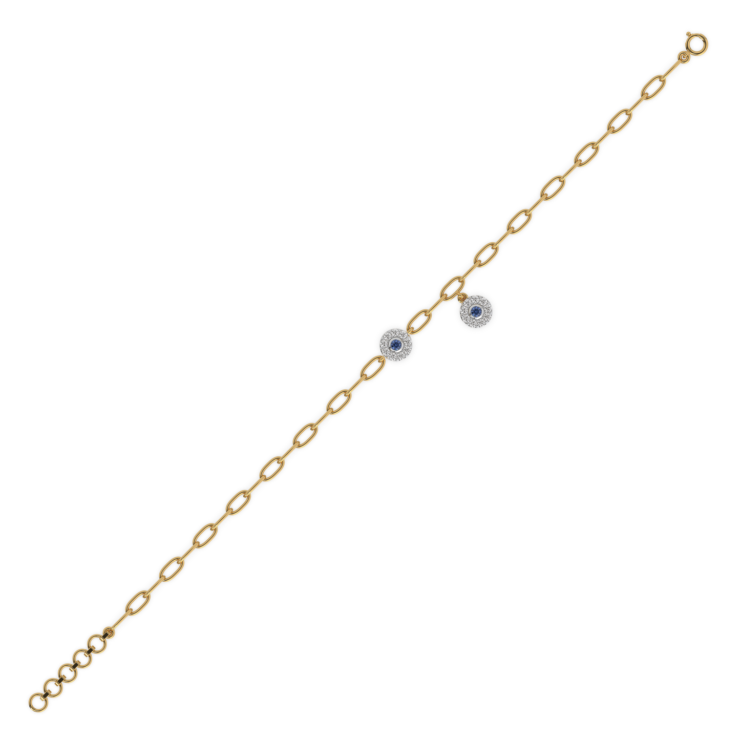 Evil Eye Elixir - Lab Diamond Charm Bracelet