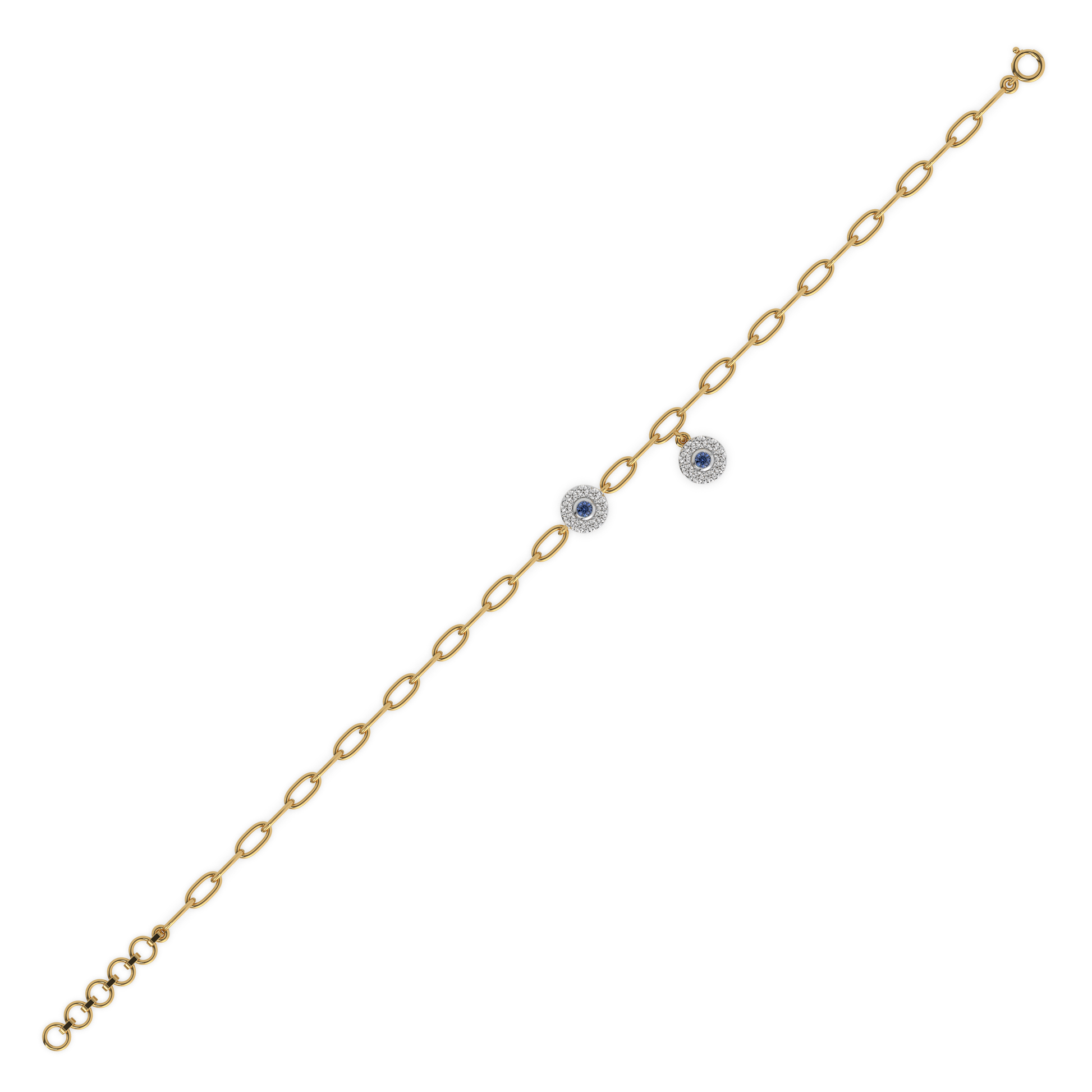 Evil Eye Elixir - Lab Diamond Charm Bracelet