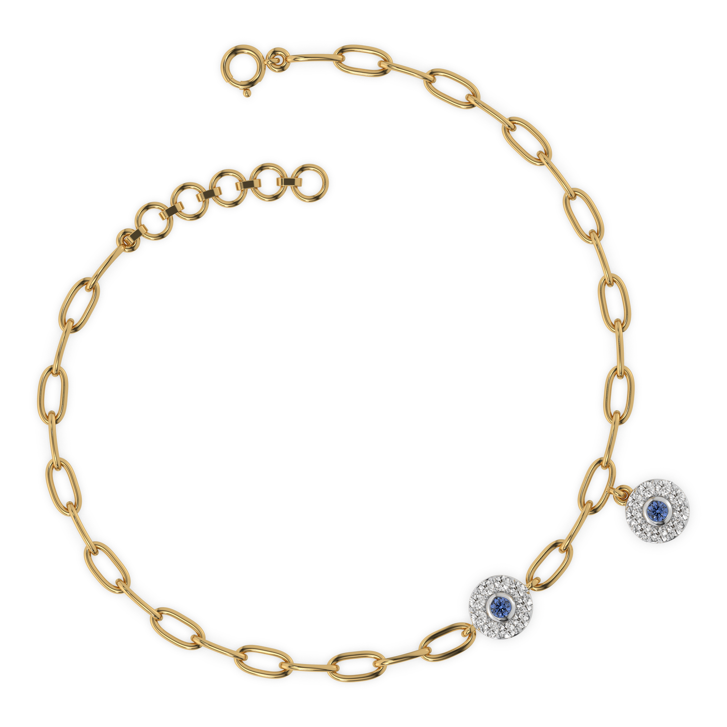 Evil Eye Elixir - Lab Diamond Charm Bracelet