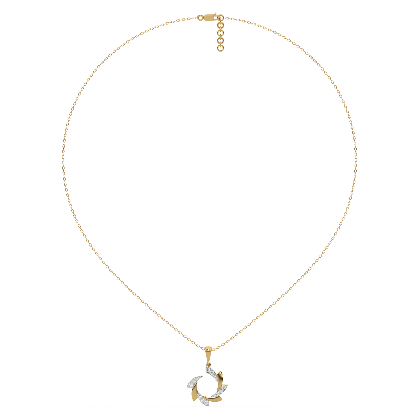 Cocktail Swirl - Lab Diamond Pendant Necklace