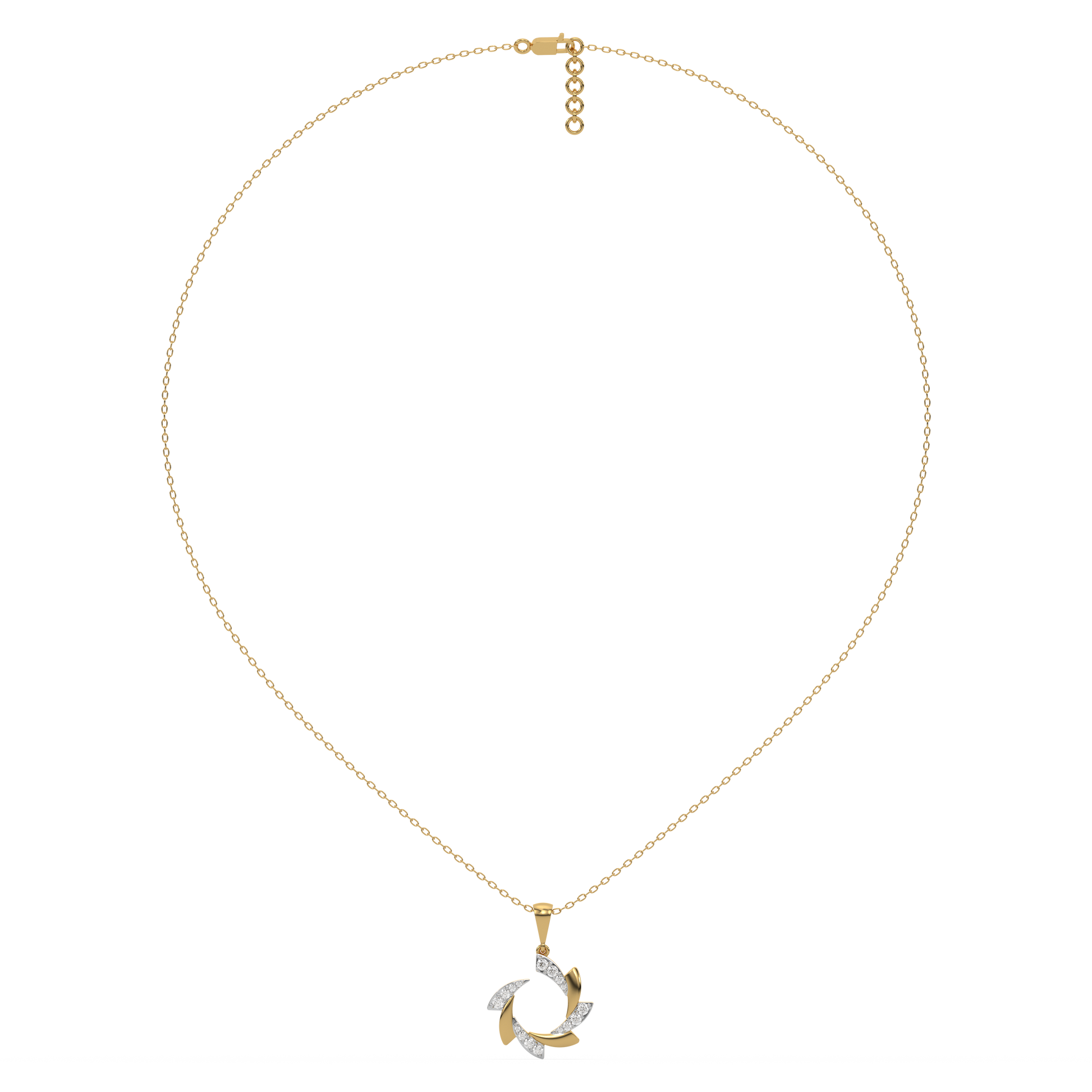 Cocktail Swirl - Lab Diamond Pendant Necklace