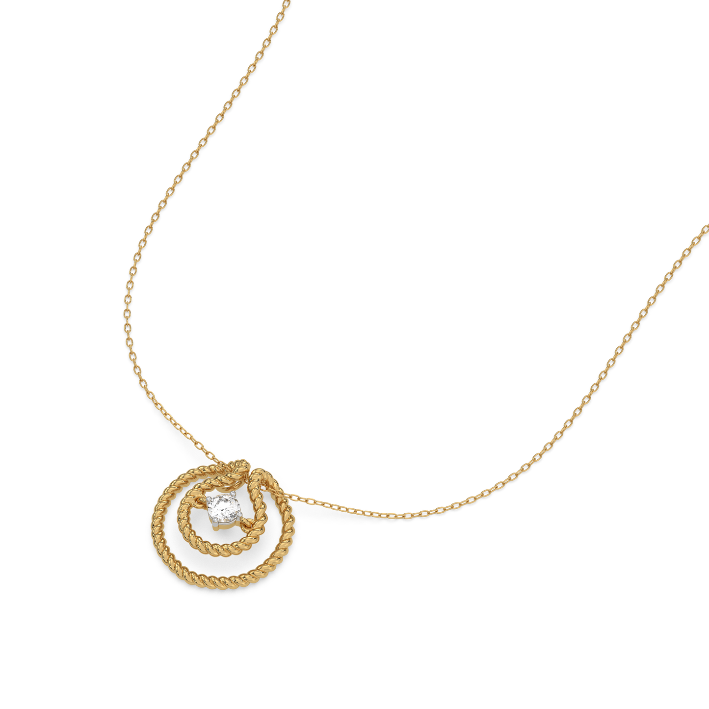 Twist of Fate - Lab Diamond Solitaire Necklace