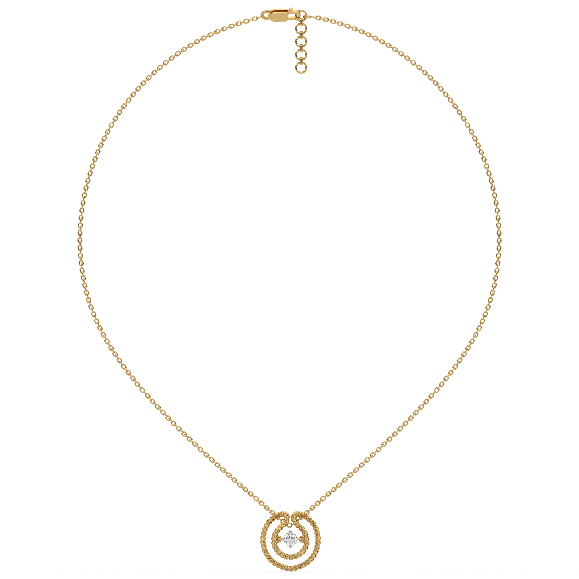 Twist of Fate - Lab Diamond Solitaire Necklace