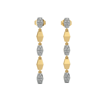 Edge of Glam - Lab Diamond Drop Earrings