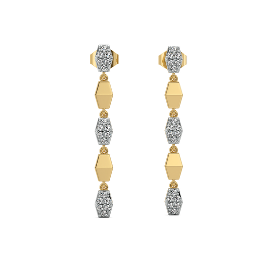 Edge of Glam - Lab Diamond Drop Earrings