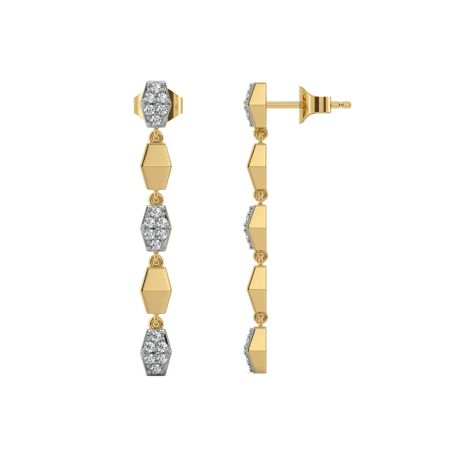 Edge of Glam - Lab Diamond Drop Earrings