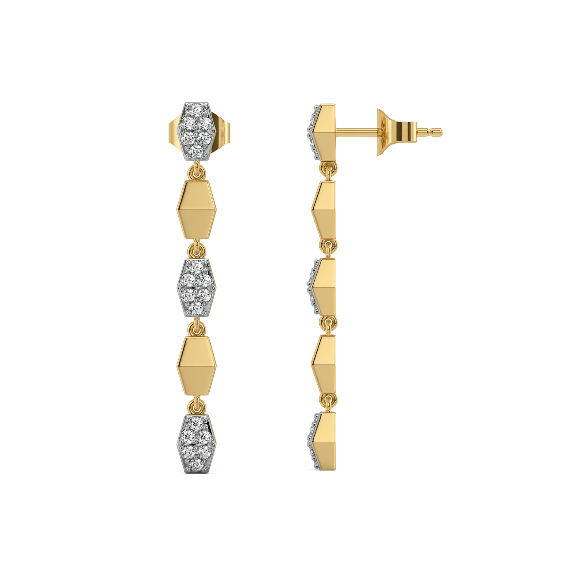 Edge of Glam - Lab Diamond Drop Earrings