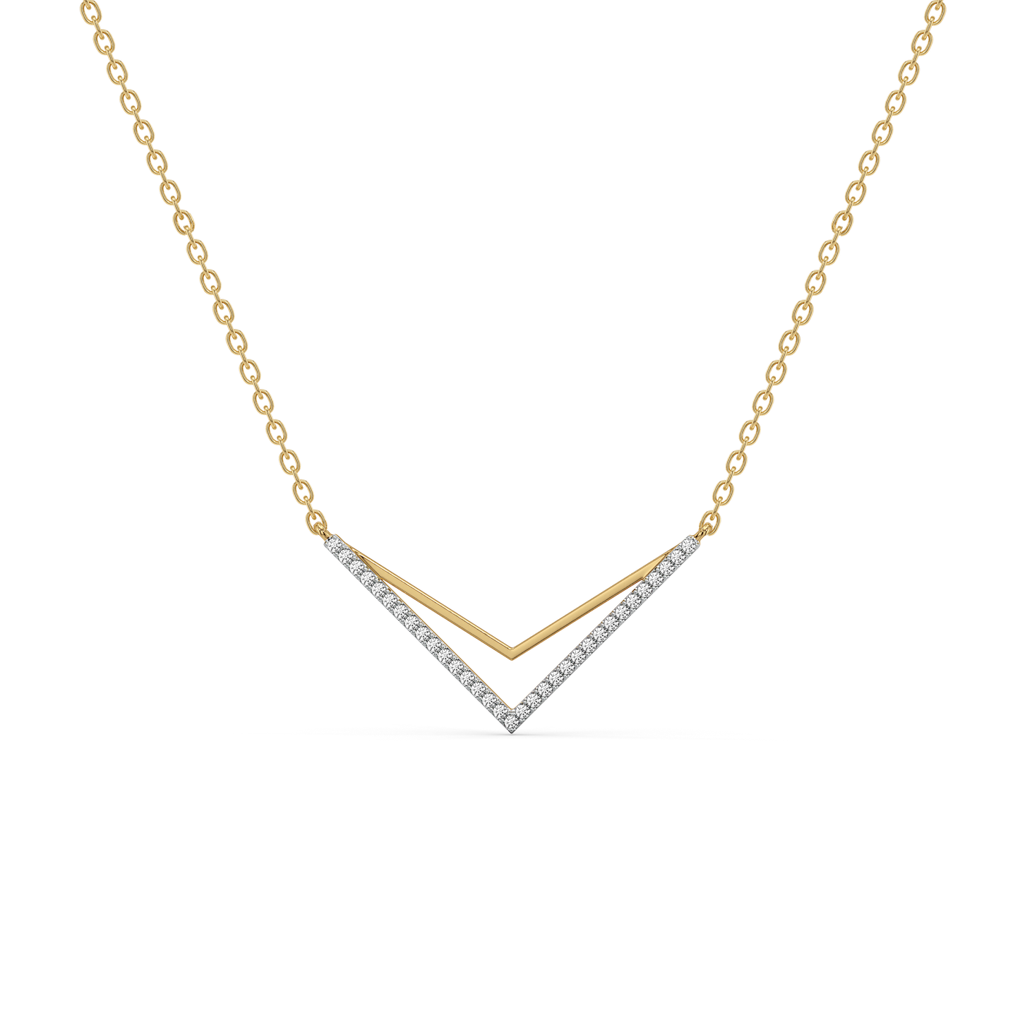 Edgy Dazzle - Lab Diamond Necklace