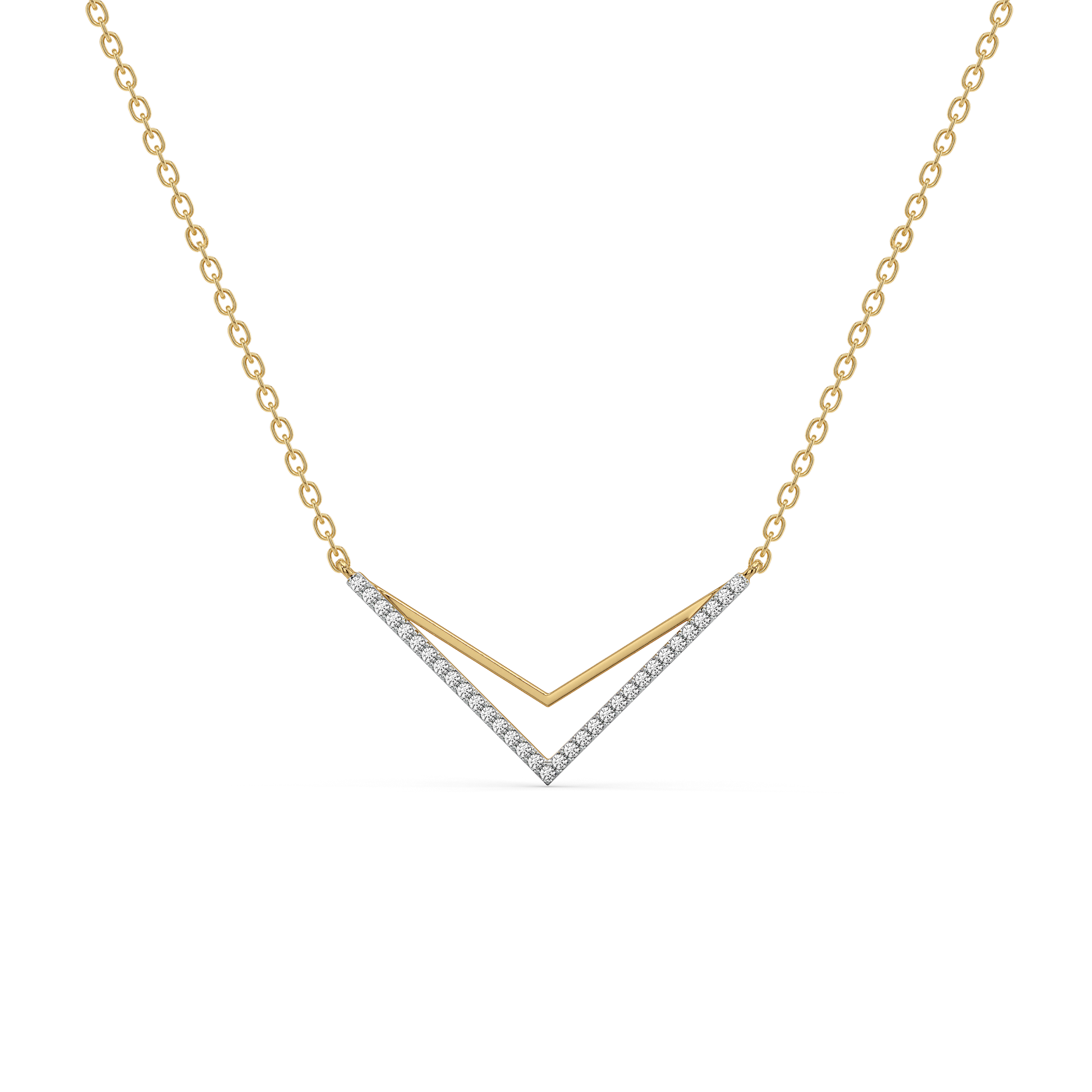 Edgy Dazzle - Lab Diamond Necklace