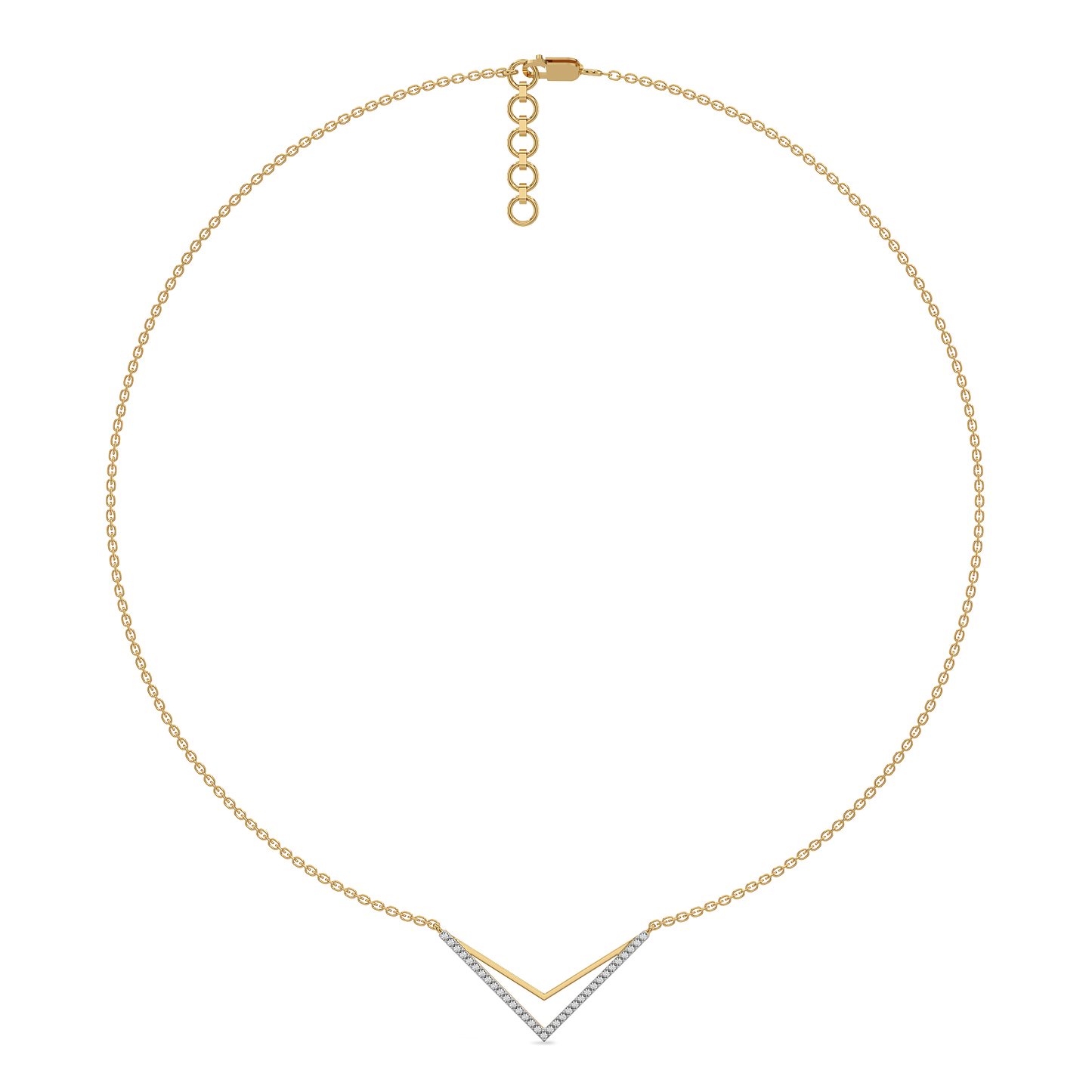 Edgy Dazzle - Lab Diamond Necklace