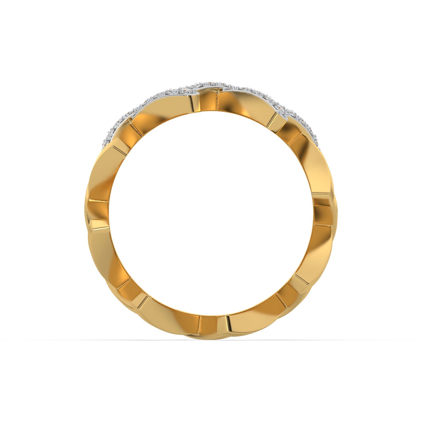 Edgy Dazzle - Lab Diamond Cocktail Ring