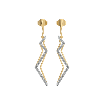 Edgy Dazzle Drops - Lab Diamond Earrings