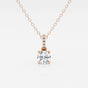 Elise - Elegant Hidden Halo Pendant Necklaces