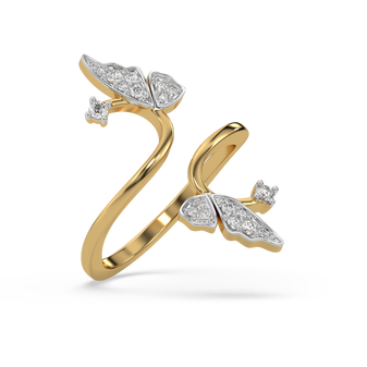 Enchanted Butterfly - Lab Diamond Open Top Ring