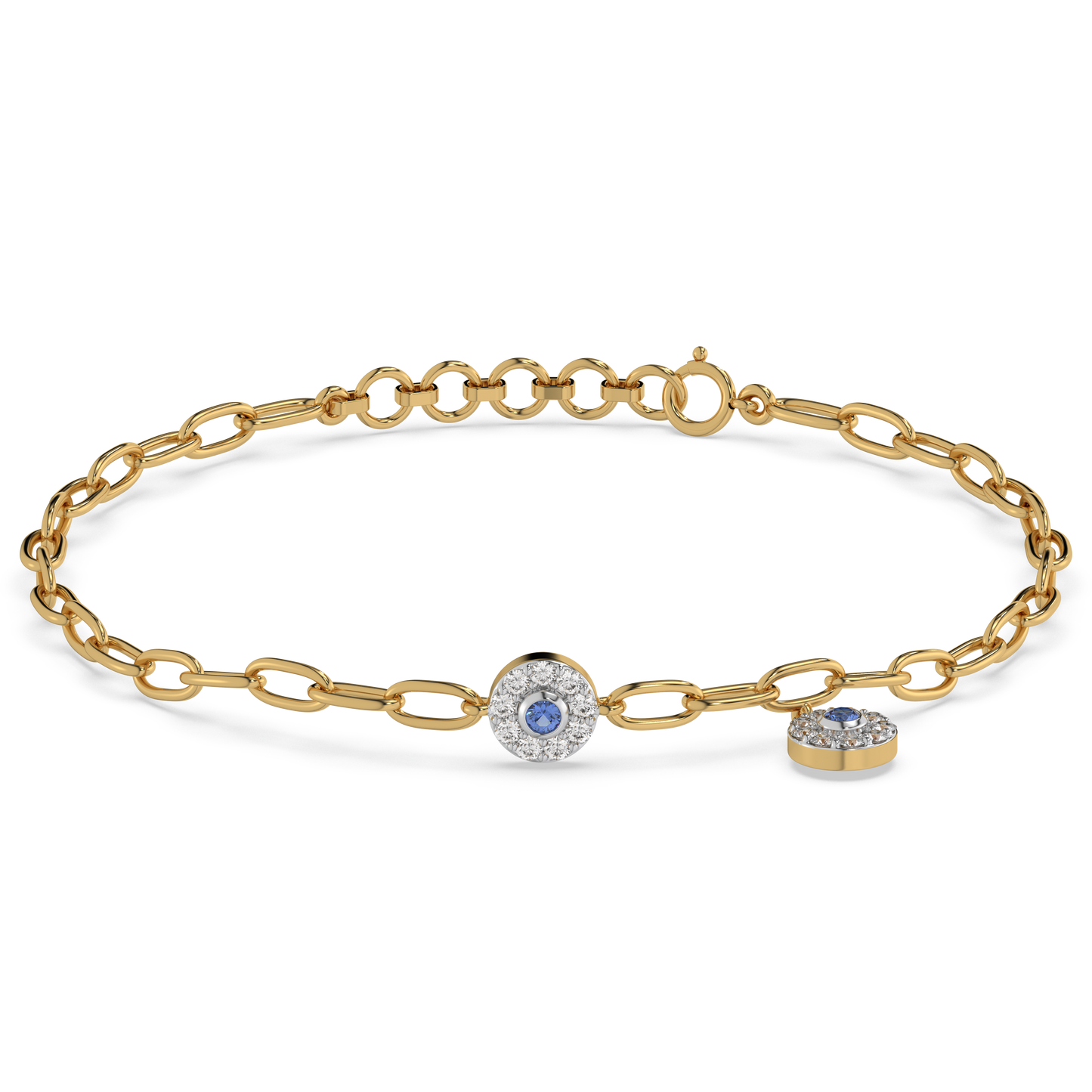 Evil Eye Elixir - Lab Diamond Charm Bracelet