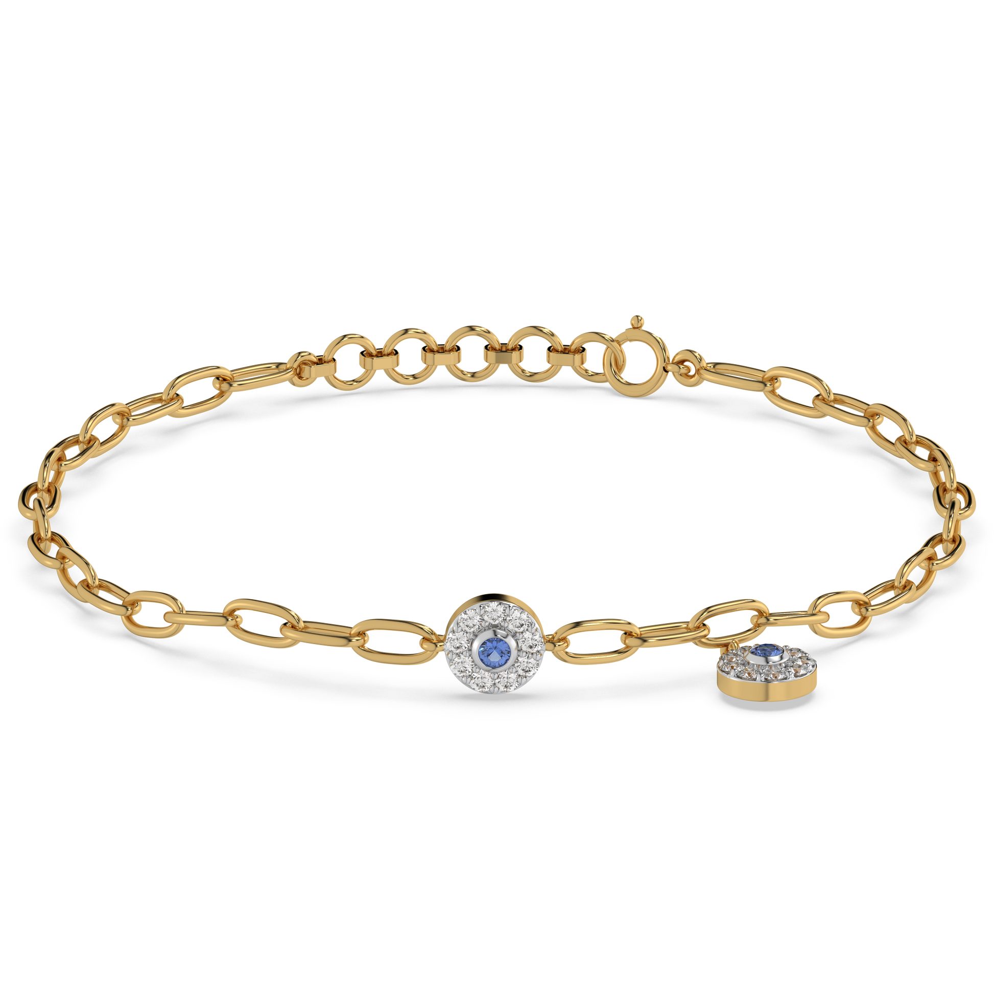 Evil Eye Elixir - Lab Diamond Charm Bracelet