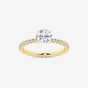 Evelyn - Eternity Side Stones Engagement Ring
