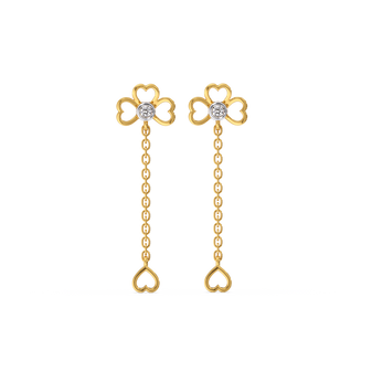 Four Leaf - Lab Diamond Cascade Earrings