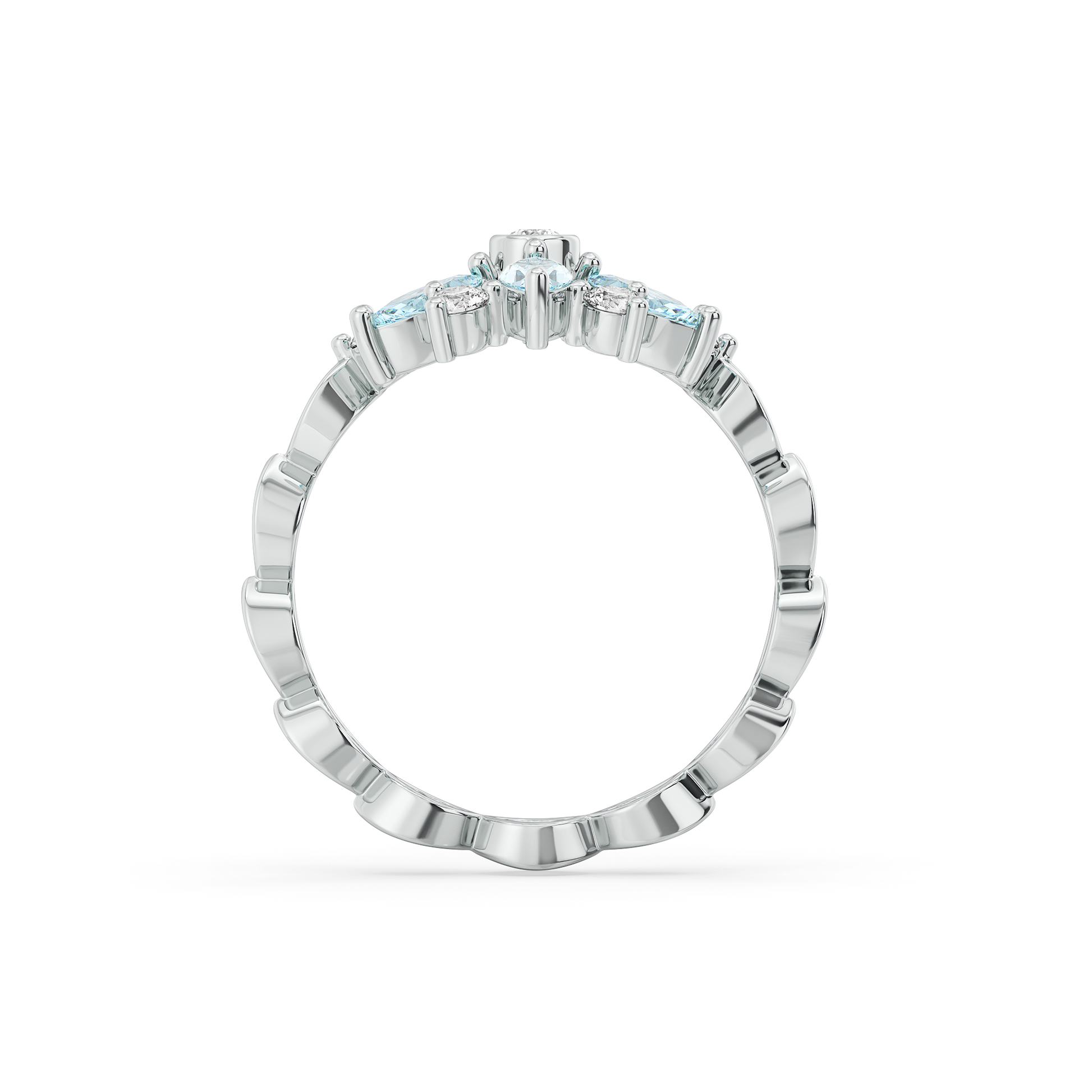 Frosted Flare Snowflake - Lab Diamond Fashion Ring