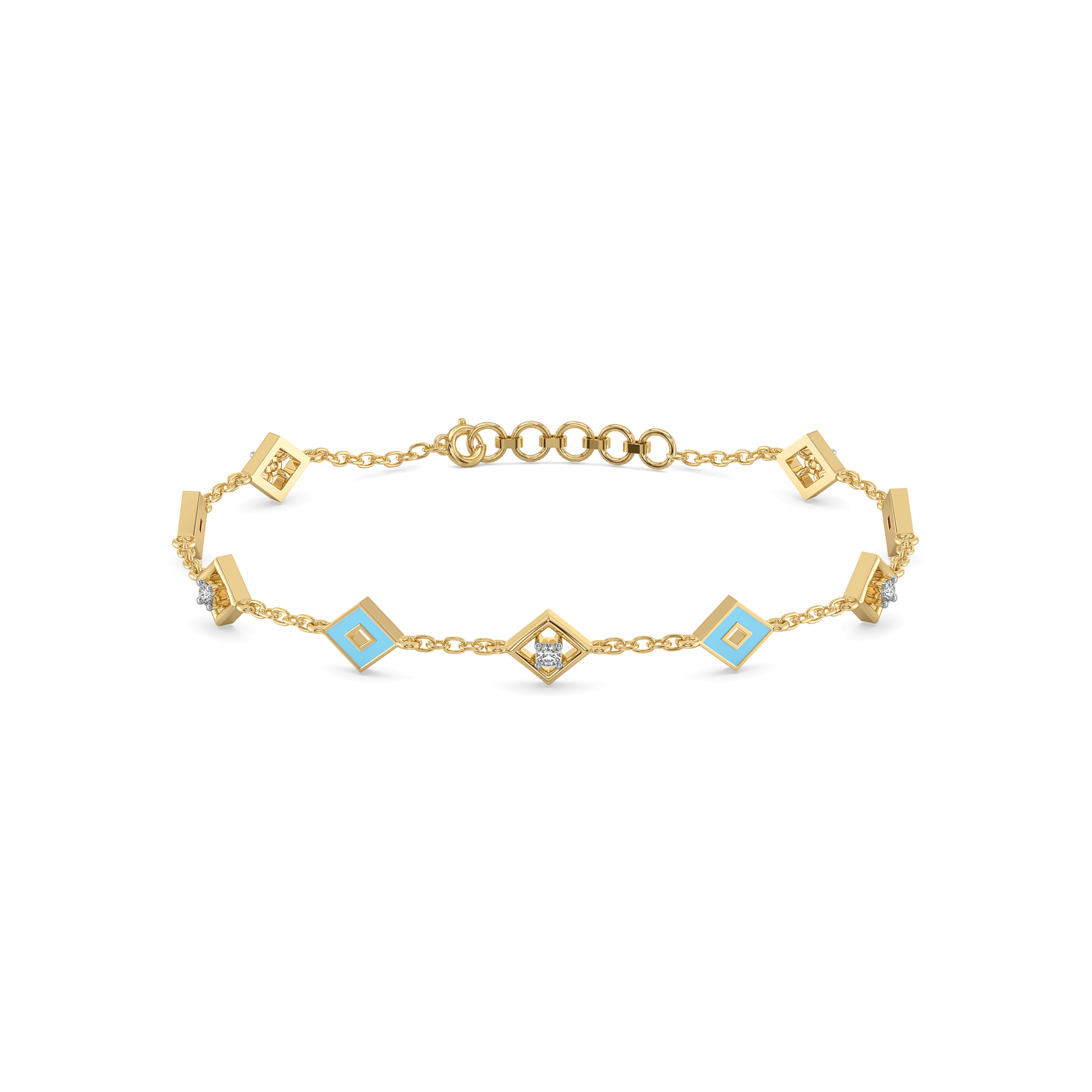 Frosted Serenity - Lab Diamond Snowflakes Bracelet