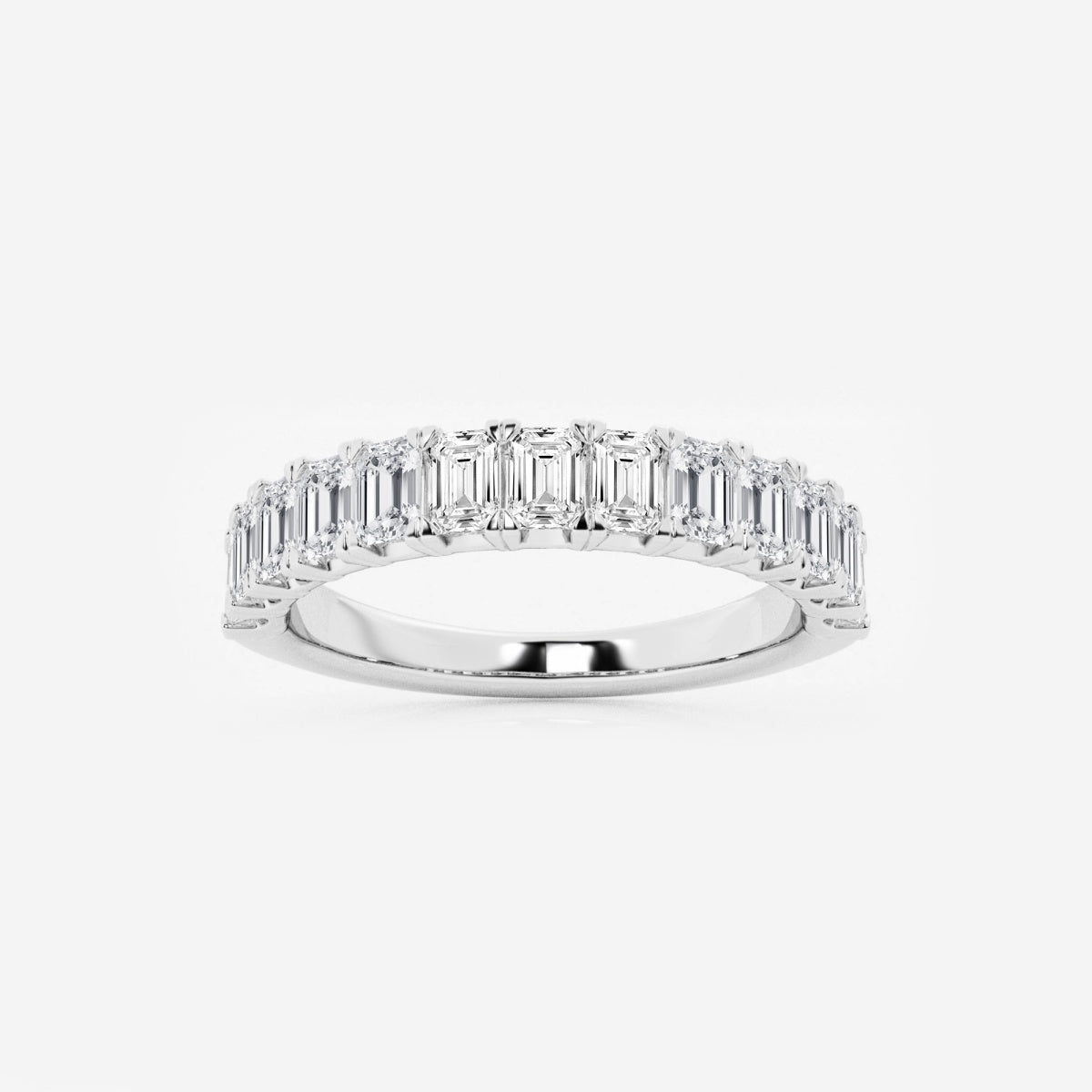 Harper - Radiant Emerald Band Wedding Ring