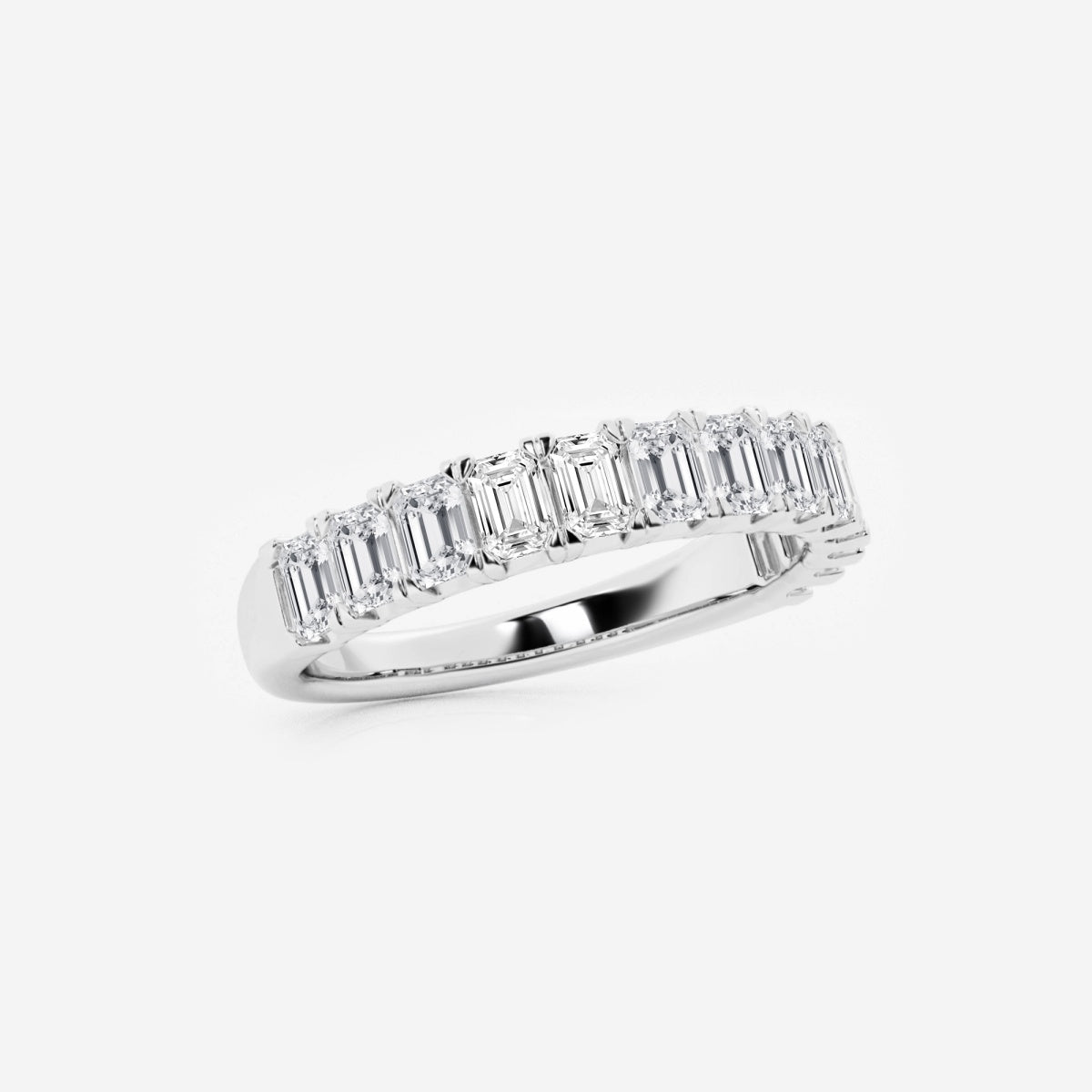 Harper - Radiant Emerald Band Wedding Ring