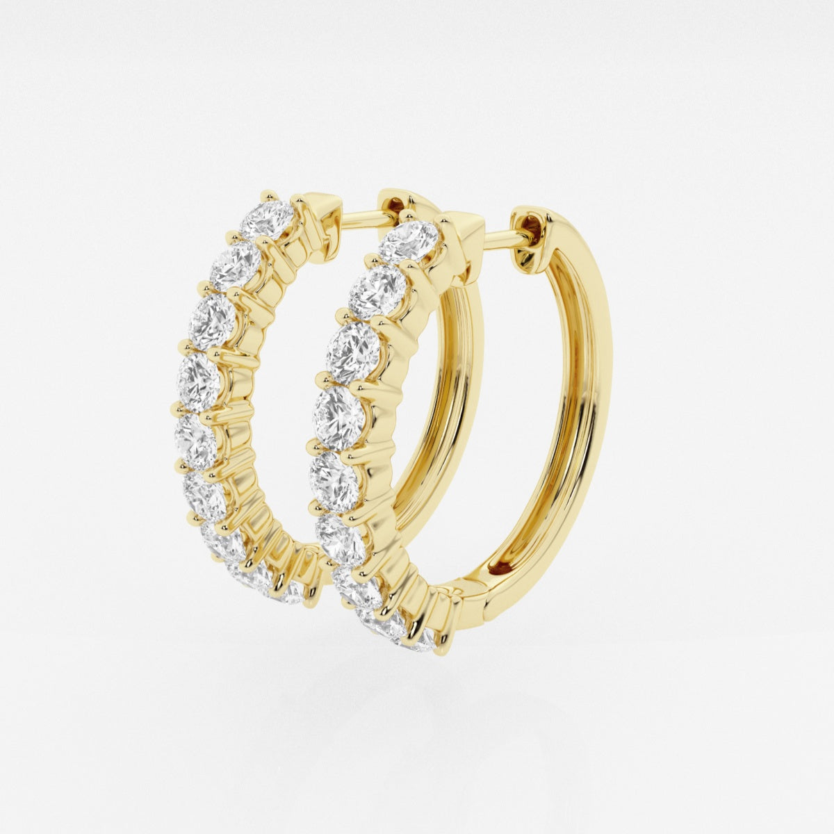 Hazel - Classic Shared Prong Design Earrings