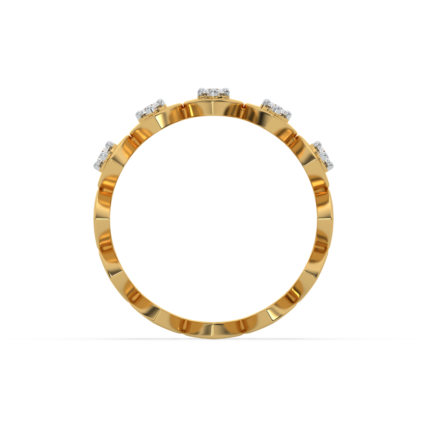 Heart-Shaped - Lab Diamond Band Ring