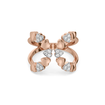 Heart's Aflutter - Lab Diamond Open Top Ring