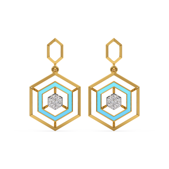 Hexa Glam - Lab Diamond Drop Earrings