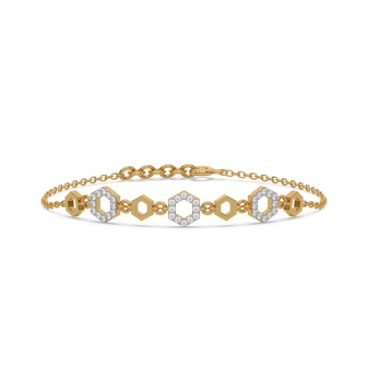 Hexagon Chic - Lab Diamond Bracelet