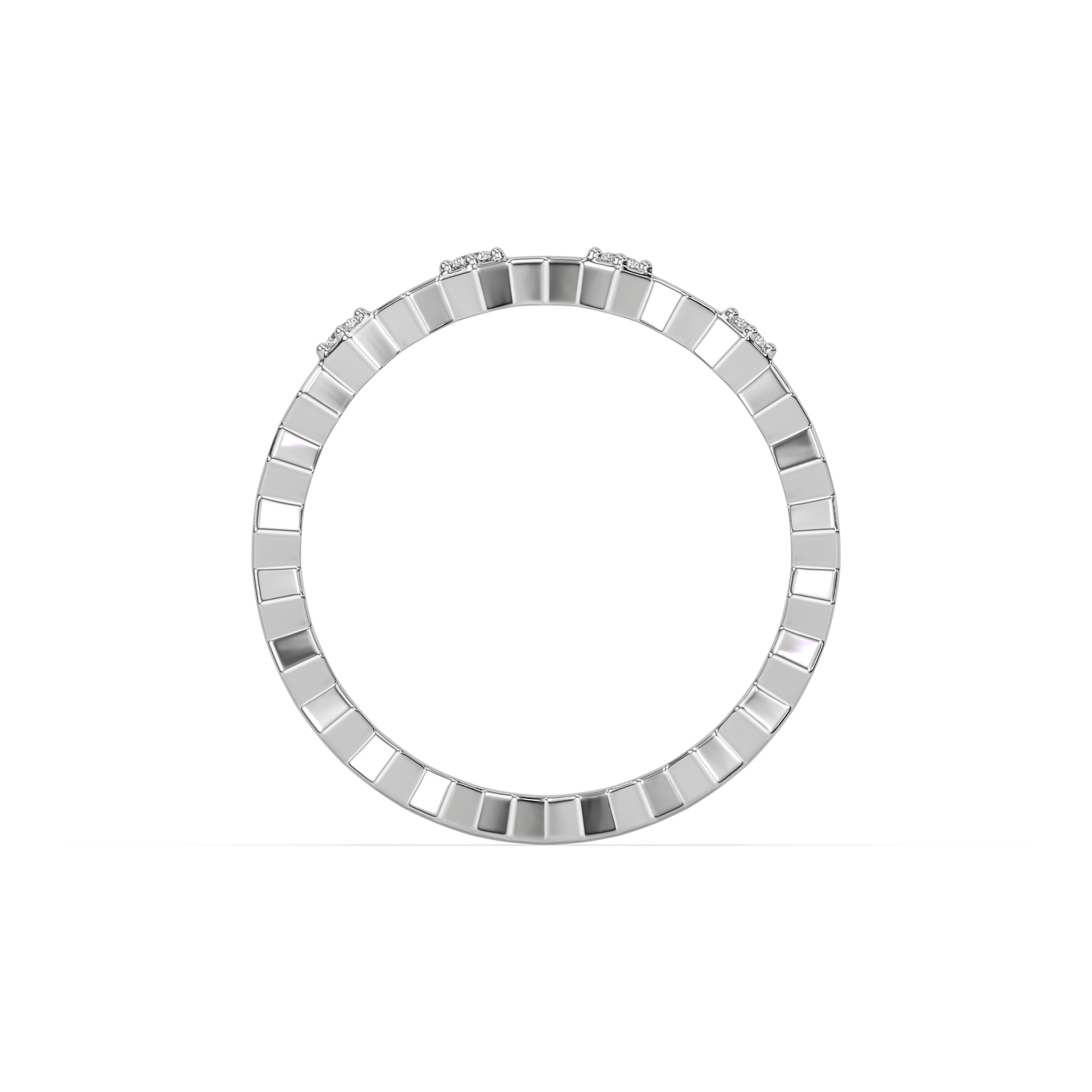 Icy Blue - Lab Diamond Band Ring
