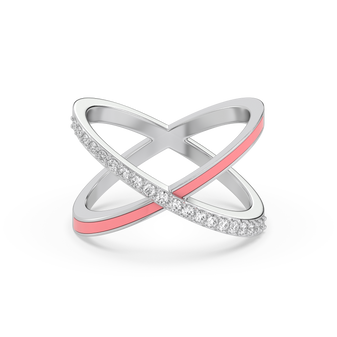 Beauty Of Connection - Lab Diamond & Pink Enamel Ring