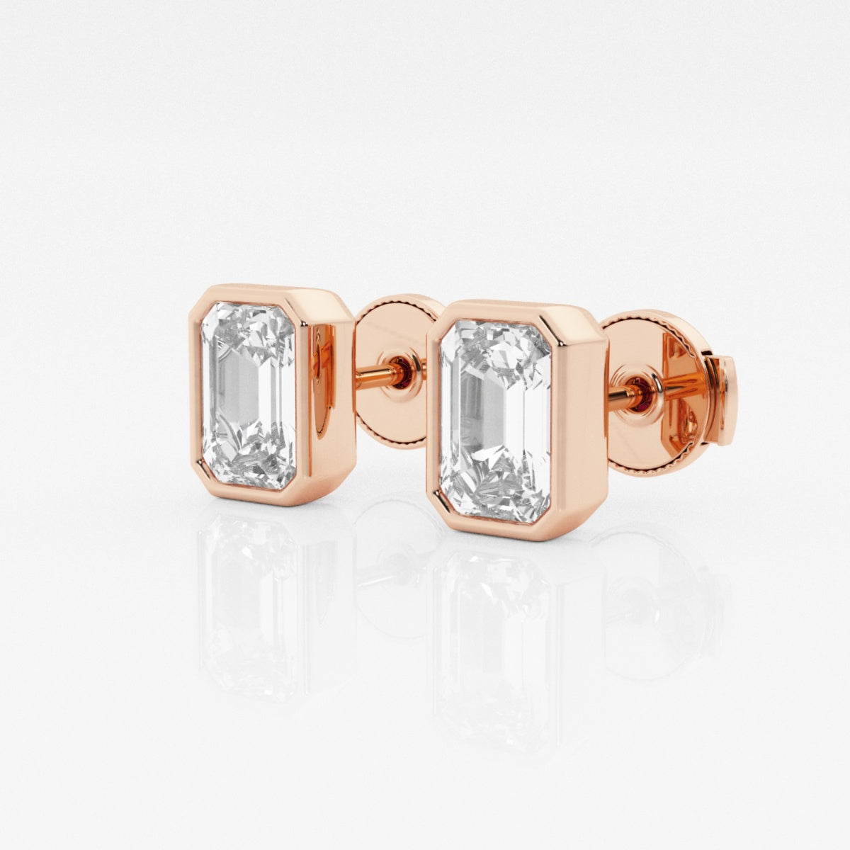 Isabella - Modern Bezel Setting Earrings