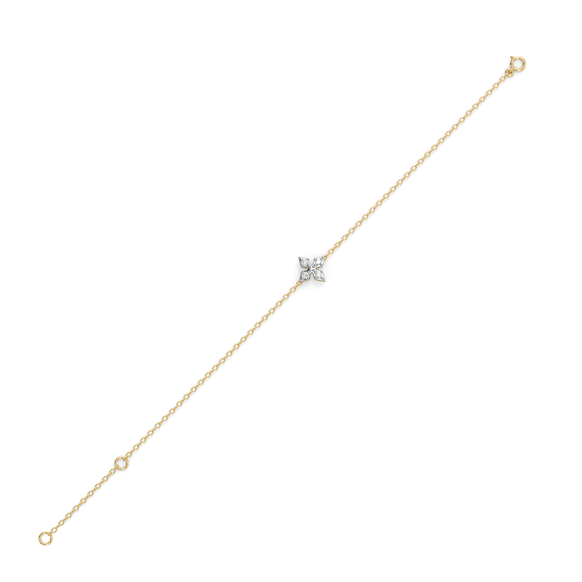 Tri-Shine - Pure Gold Lab Diamond Bracelet