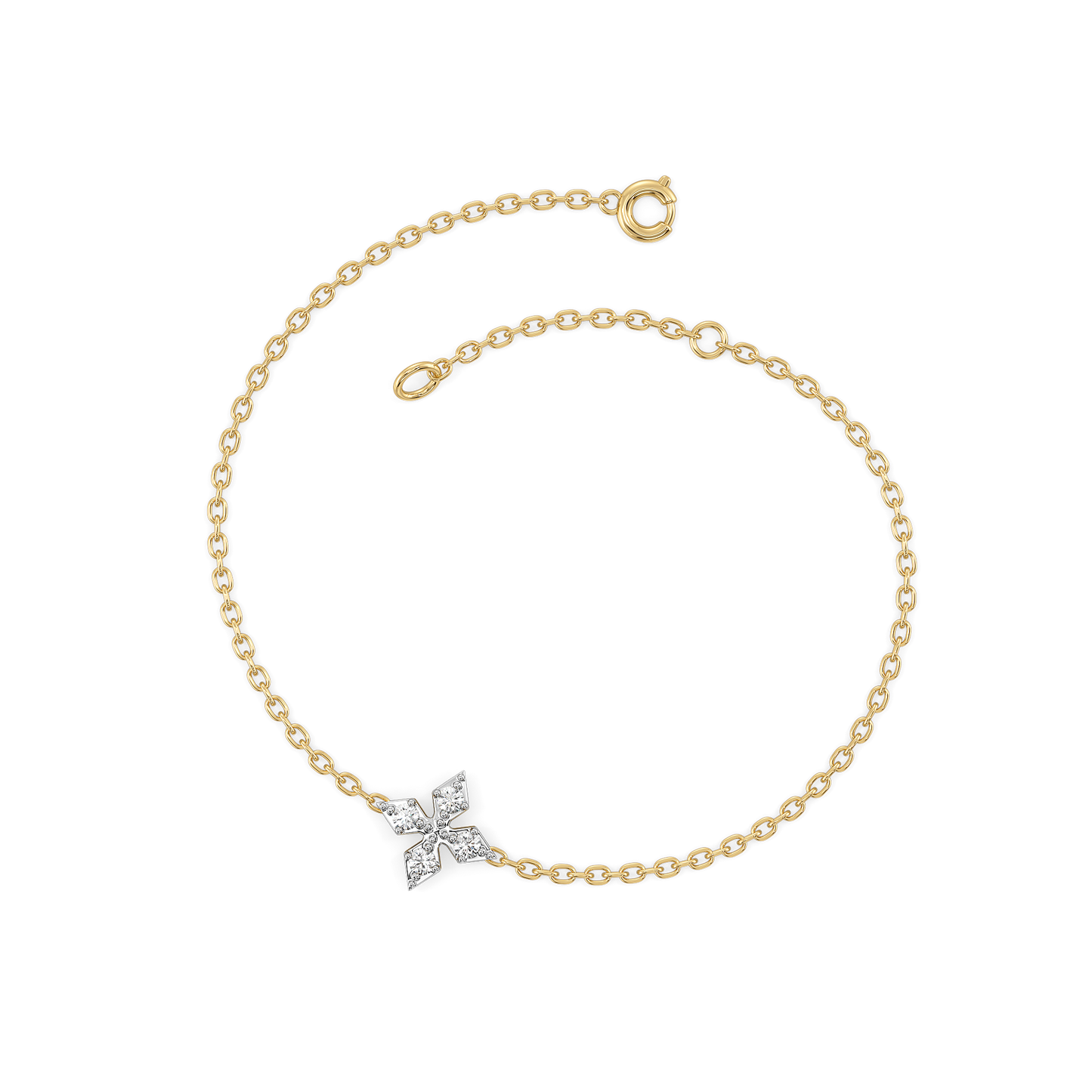 Tri-Shine - Pure Gold Lab Diamond Bracelet