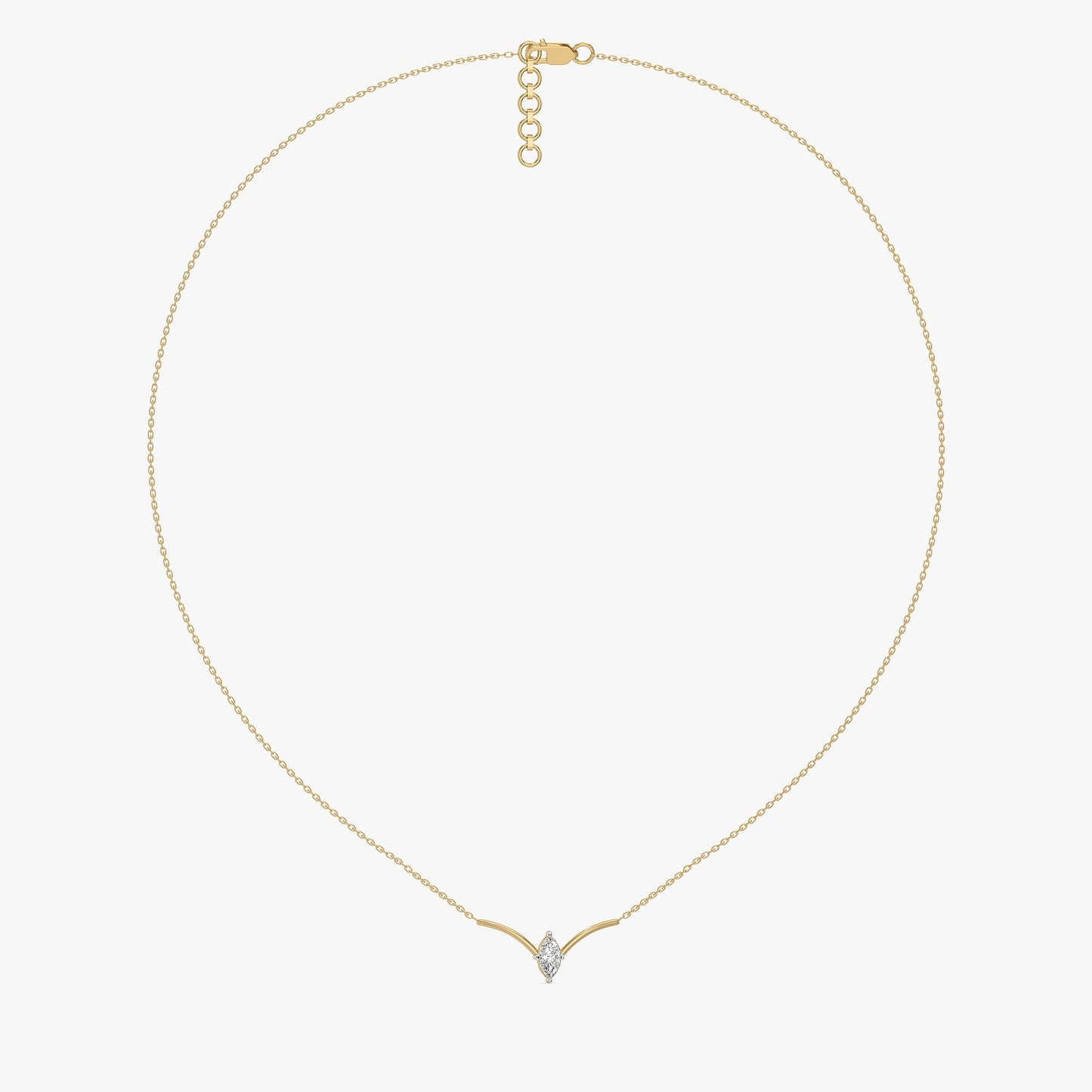 Astra Marquise Necklet - Pure Gold Lab Diamond Necklace