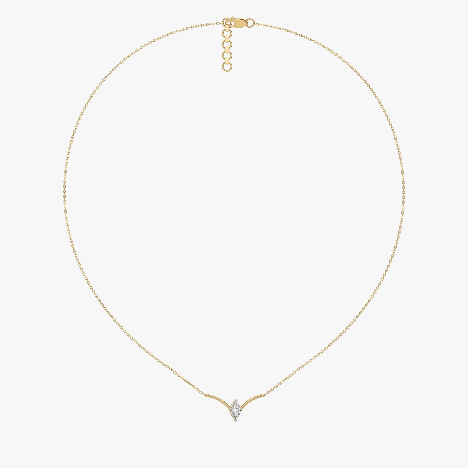 Astra Marquise Necklet - Pure Gold Lab Diamond Necklace