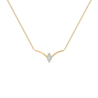 Astra Marquise Necklet - Pure Gold Lab Diamond Necklace