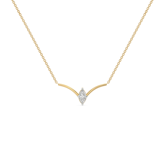 Astra Marquise Necklet - Pure Gold Lab Diamond Necklace