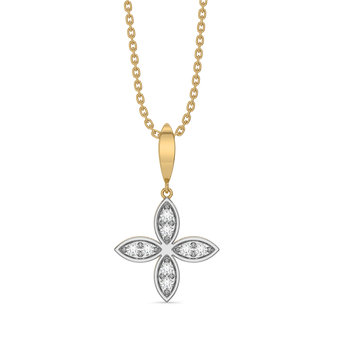 Daffodil Flora - Pure Gold Lab Diamond Pendant