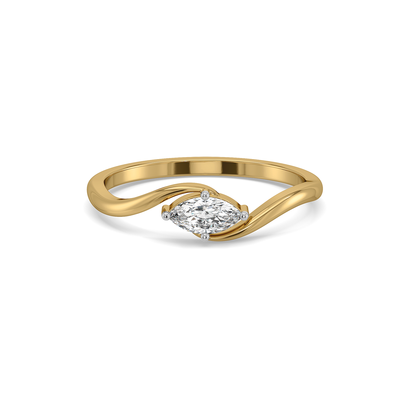 Astra Marquise Solitaire - Pure Gold Lab Diamond Ring