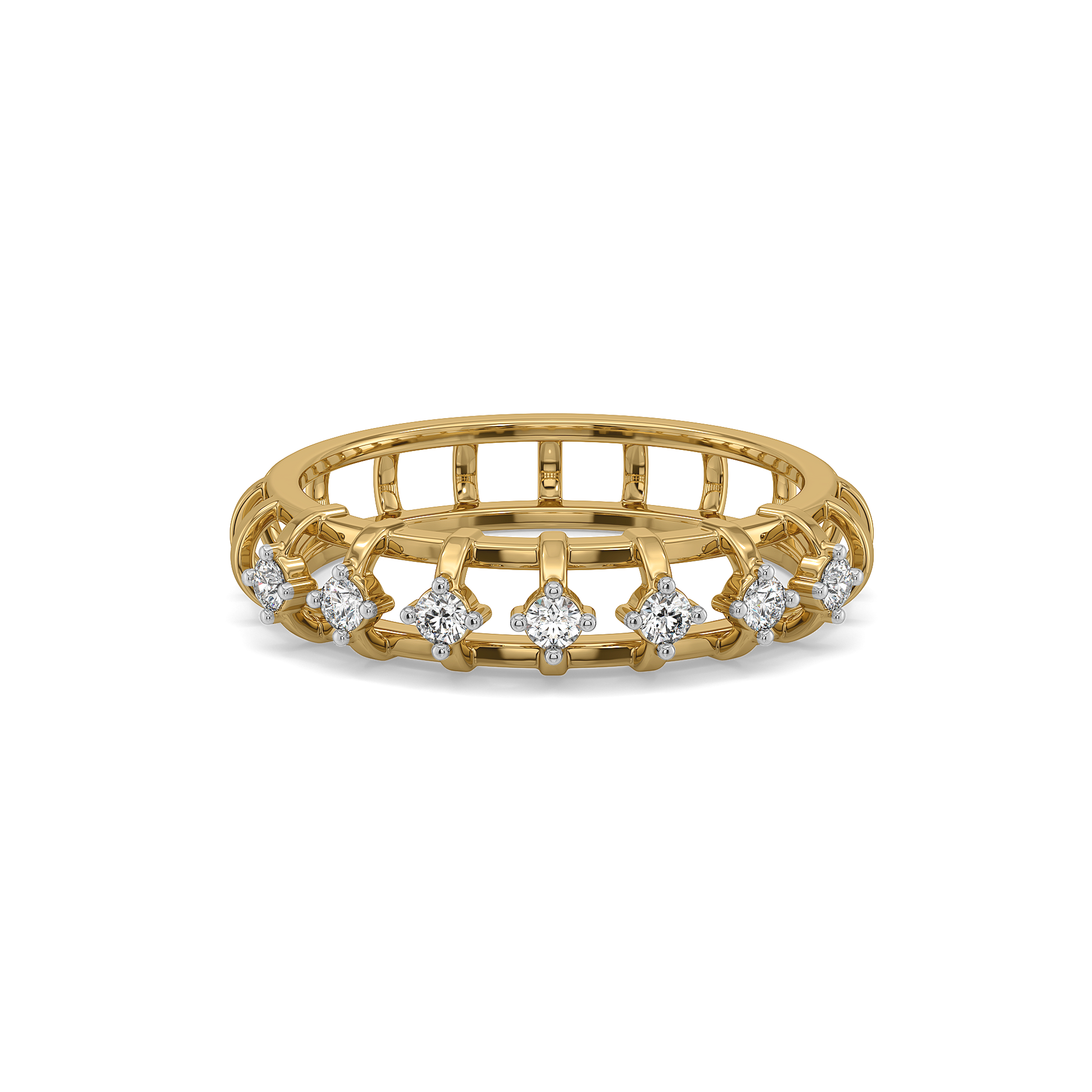 Serene Round - Pure Gold Lab Diamond Band Ring